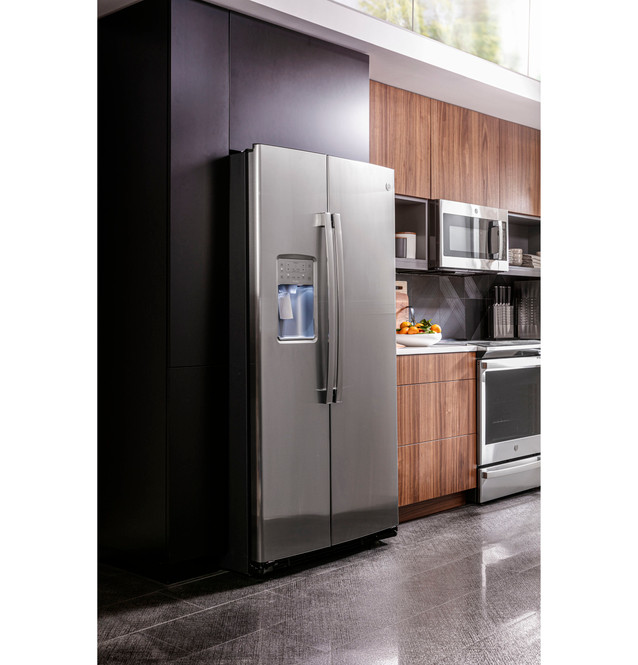 GE Profile™ Series ENERGY STAR® 25.3 Cu. Ft. Side-by-Side Refrigerator  PSE25KSHSS - ADA Appliances