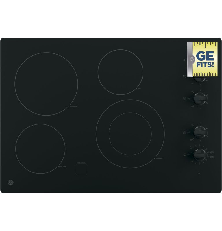 GE® 30" BuiltIn Knob Control Electric Cooktop JP3530TJWW ADA Appliances