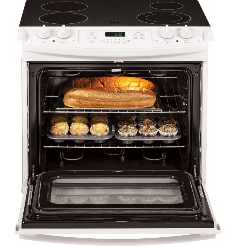 GE® 30" DropIn Electric Range JD630DFWW ADA Appliances