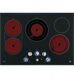 GE Cafe Series 30 Built-In Knob Control Electric Cooktop