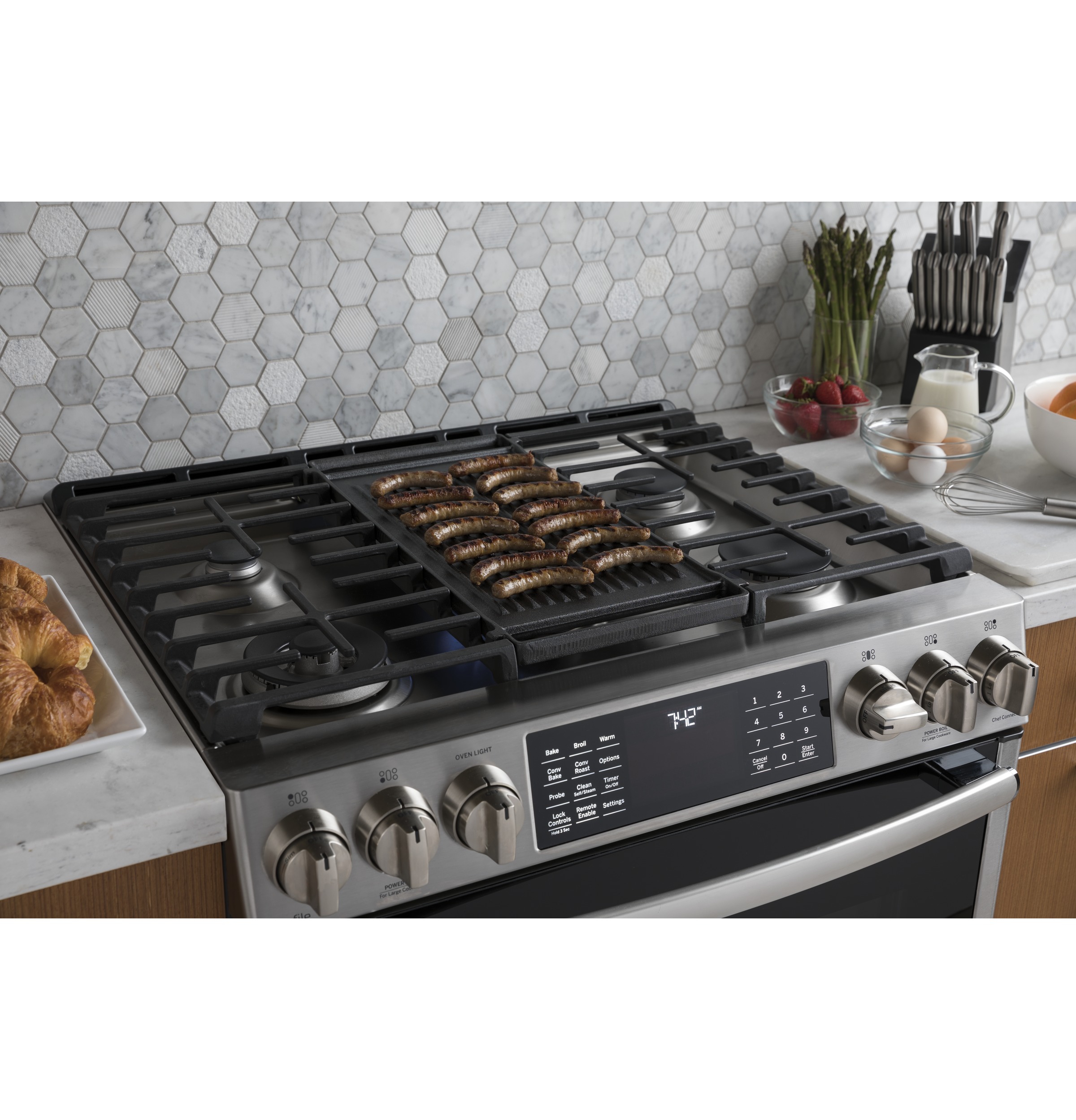 Ge profile series gas outlet ranges