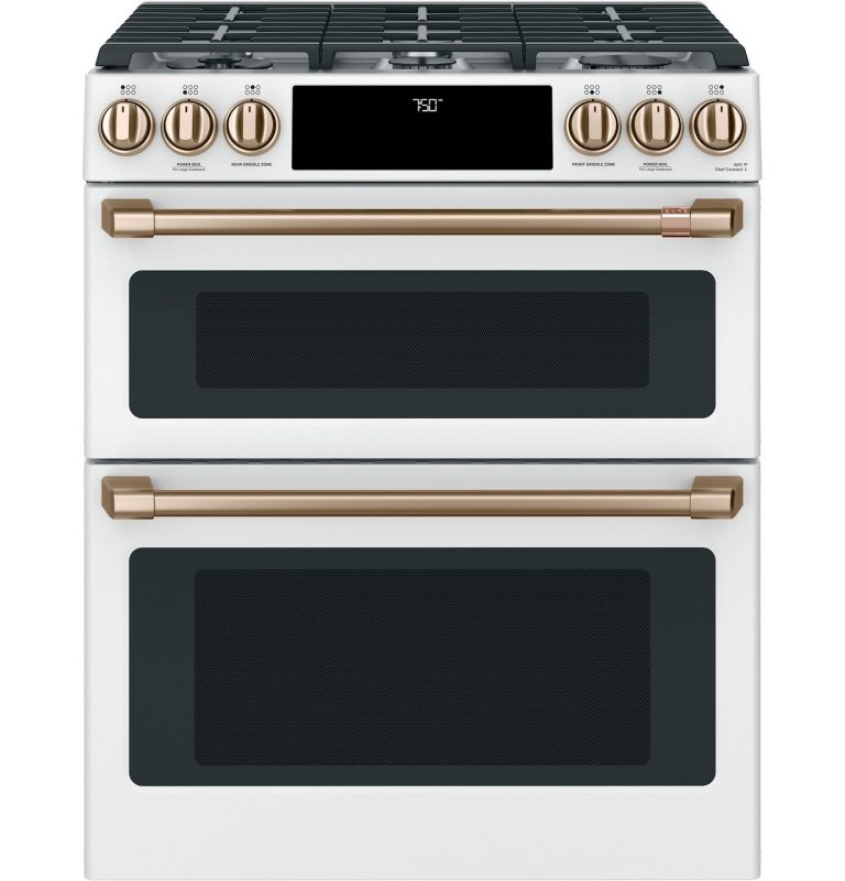GE Café™ CGS750P2MS1 30" Smart SlideIn, FrontControl, Gas DoubleOven Range ADA Appliances